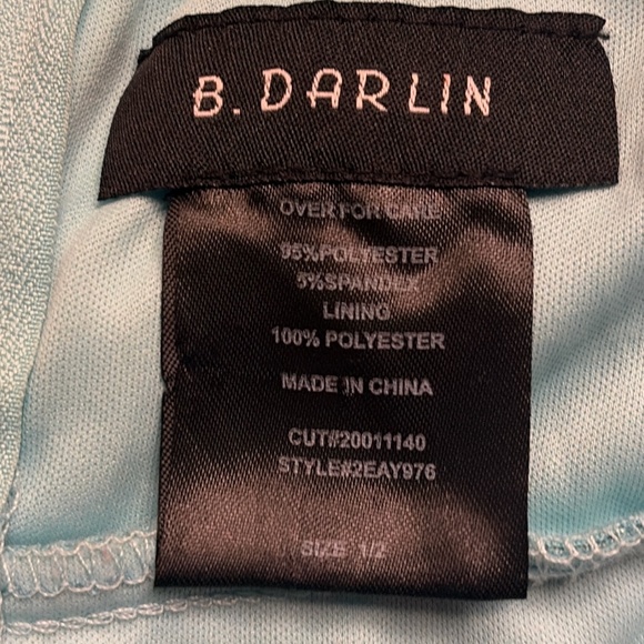 B Darlin Sage Shimmer Prom Gown 1/2 Slit $119 Retail - Picture 7 of 8